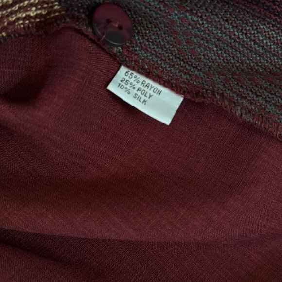 Silversilk 9 Mens L‎ Short Sleeve Silk Knit Button Polo Shirt Rockabilly Mod - Picture 8 of 8